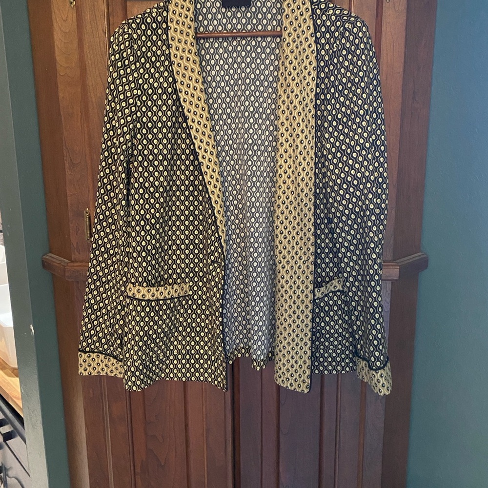 Scotch & Soda Black and Gold Patterned Blazer